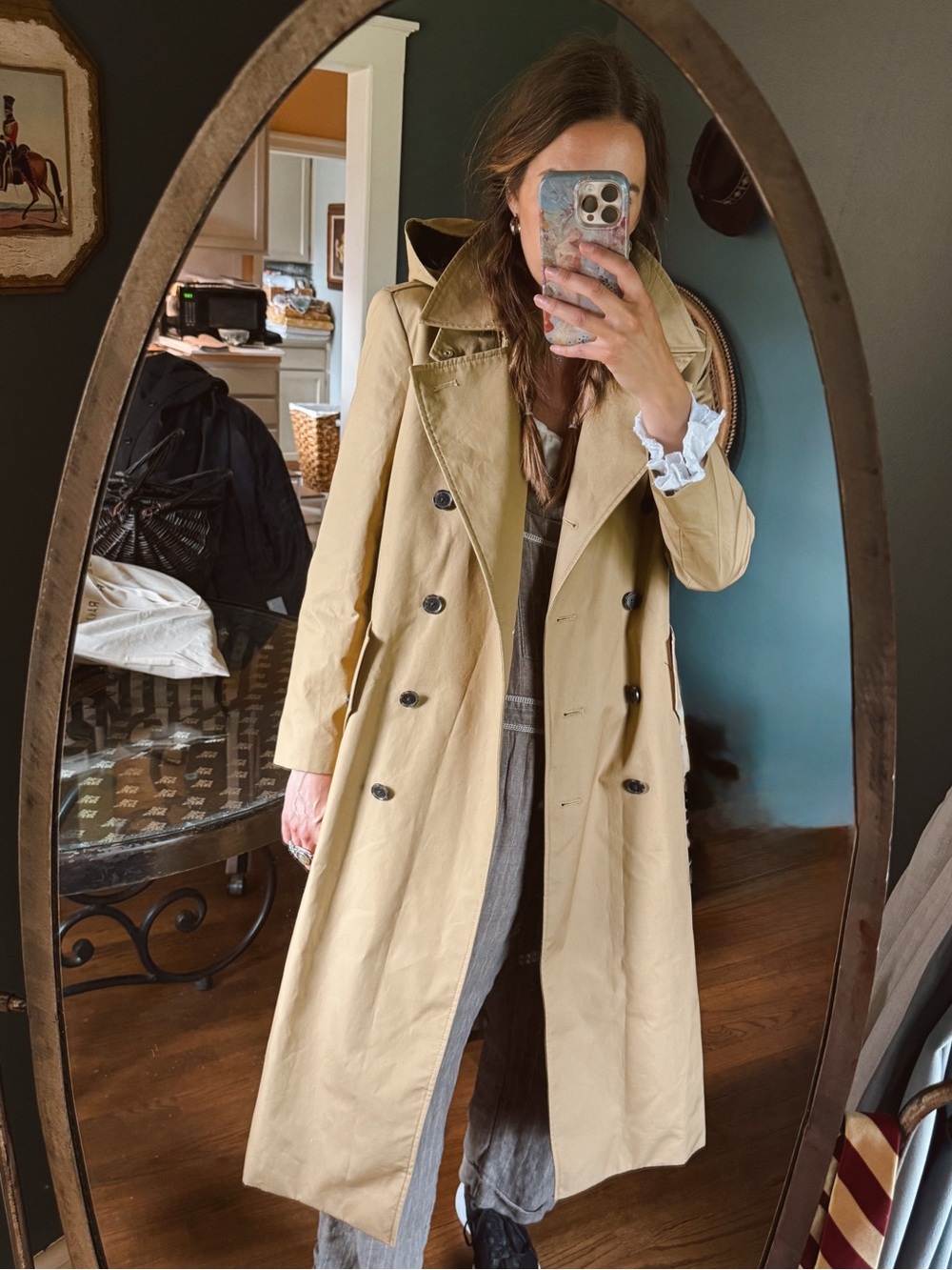 NWT J Crew New Long Icon Trench Coat Honey Brown 0